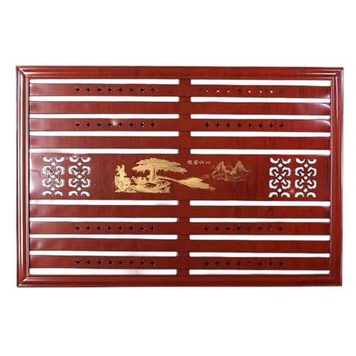 Heizungsverkleidung Heizkörper Verkleidung Schmiedeeiserne Lamellen Hohlkammer Design für Wohnzimmer Schlafzimmer(Red,90x60cm/35x24in) von YLLSMGS