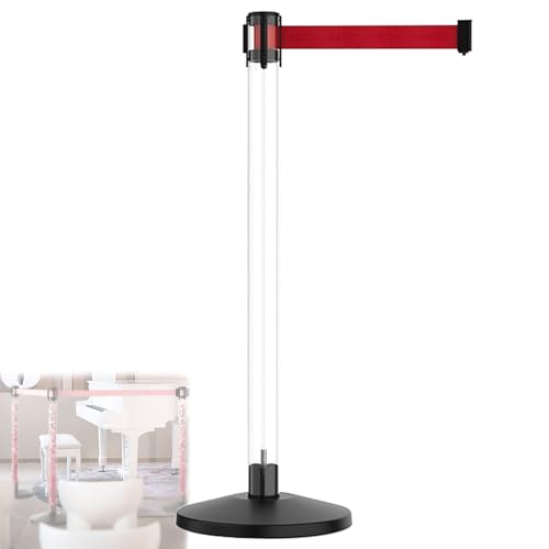 Personenleitsystem Absperrband 102 Cm Transparente Absperrpfosten Stauraum für Einzelhandelsgeschäfte und Kosmetiksalons(200cm/6.6ft) von YLLSMGS