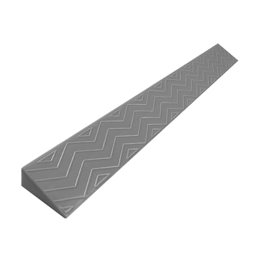 YLLSMGS Türschwellenrampen Rollstuhlrampe Tragbare Schwellenrampen für Türen Drinnen und Draußen Roller Kinderwagen Treppen Stufen(Gray,100 * 12 * 5cm) von YLLSMGS