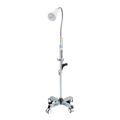 YLLSMGS Untersuchungslampe LED Chirurgie Bodenständertyp Räder Rollbasis Flexibler Schwanenhals Leuchte Einstellbare von YLLSMGS