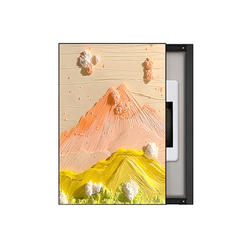 YLME Dekorative Stromkastenabdeckung - Aluminiumrahmen zur Wandmontage (Versteckt Elektrozähler),C,60×80×5 cm von YLME