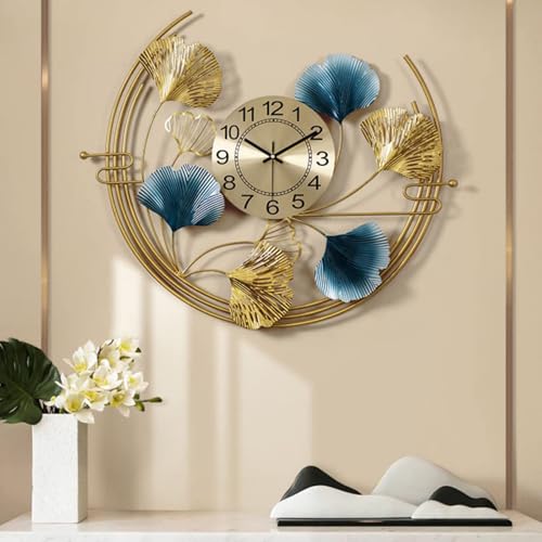 YLME Wanduhr Modern Wohnzimmer, Groß Wanduhr Ohne Tickgeräusche, für Wohnzimmer, Schlafzimmer, Arbeitszimmer, Büro, Küche,67 × 52 cm von YLME