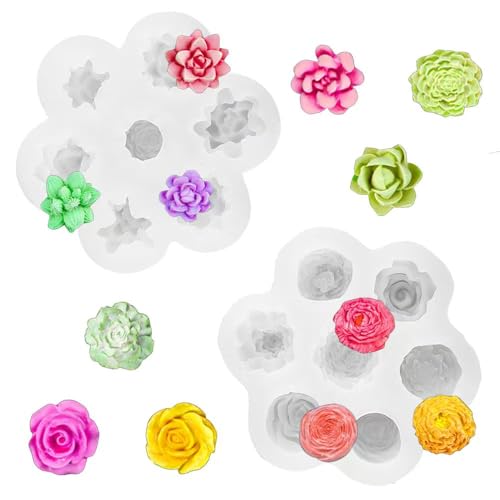 14 pcs Silikonform Blumen,Teiliges Silikonform,Sukkulenten 3D Kerzenform,3D Candele In Silicone,Silikonformen für die Herstellung von handgefertigten Duftkerzen,Seifen,Schokolade,Gips Harzhandwerk 14 pcs Silikonform Blumen,Teiliges Silikonform,Sukkulenten 3D Kerzenform,3D Candele In Silicone,Silikonformen für die Herstellung von handgefertigten Duftkerzen,Seifen,Schokolade,Gips Harzhandwerk von YLOOKO