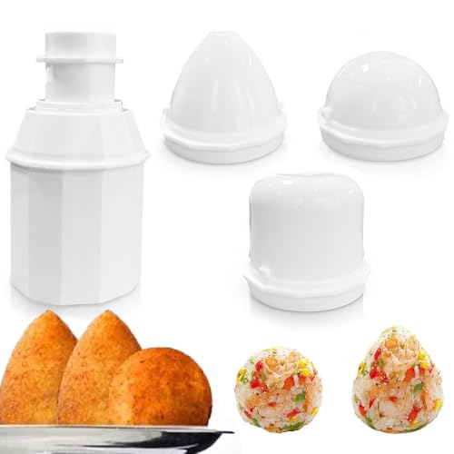 4 Stück Reisbällchen Former,Reiskugelform Set 3 in 1,Onigiri Form,FleischbäLlchen Former,Onigiri Maker,DIY Reisbällchenform Set Mehrzweck Arancinimaker Reiskugel Form,für Reisbällchen,Fleischbällchen 4 Stück Reisbällchen Former,Reiskugelform Set 3 in 1,Onigiri Form,FleischbäLlchen Former,Onigiri Maker,DIY Reisbällchenform Set Mehrzweck Arancinimaker Reiskugel Form,für Reisbällchen,Fleischbällchen von YLOOKO