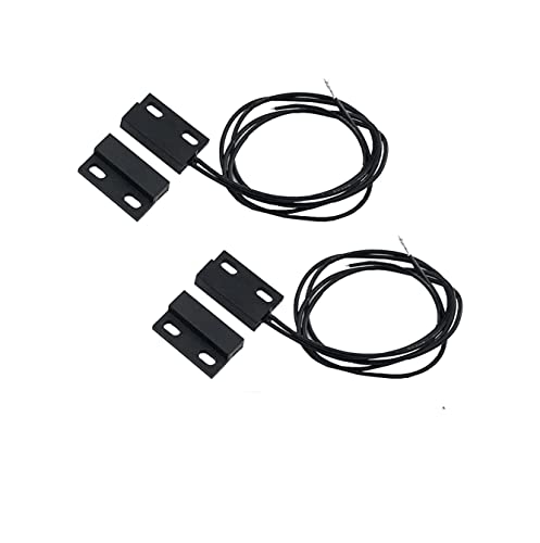 Magnetischer Reed-Schalter, normalerweise geschlossener NC-wasserdichter Magnetschalter, Mikroalarm-Reed-Schalter 10 W 100 V 0,5 A magnetischer Türsensorschalter zu DC 5 V 12 V 24 V Lichtern (2 Stück) von YLQUXEUV