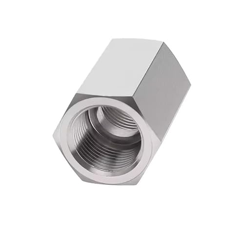 YLQUXEUV M8 M10 M12 M14 M16 1/8" 1/4" 3/8" 1/2" NPT Metric Female Stainless Steel Socket High Pressure Pipe Fitting Adapter Coupling(304 BSP1I2-M18x1.5) von YLQUXEUV