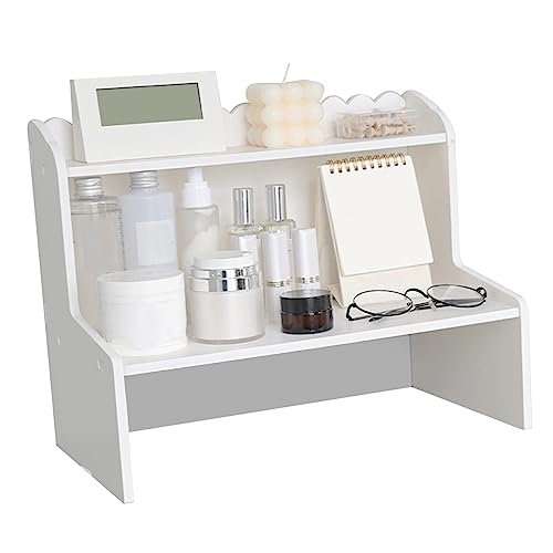 YLSZHY 2-stufiger Desktop-Organizer-Ausstellungsständer, Aufbewahrungsregal für Küchengewürze, Kaffeebar, Verdickter Arbeitsplatten-Regal-Organizer(M) von YLSZHY