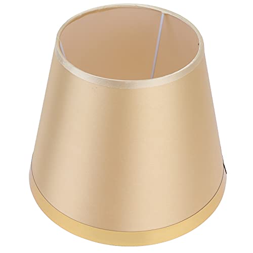 YLSZHY Kleine Lampenschirme Stoffstoff Lampenschirm, Handgefertigte Moderne Trommellampenschirme für Kronleuchter Tischwandlampe, 6,3 X 10,0 X 7,8 Zoll(PX128 Gold) von YLSZHY
