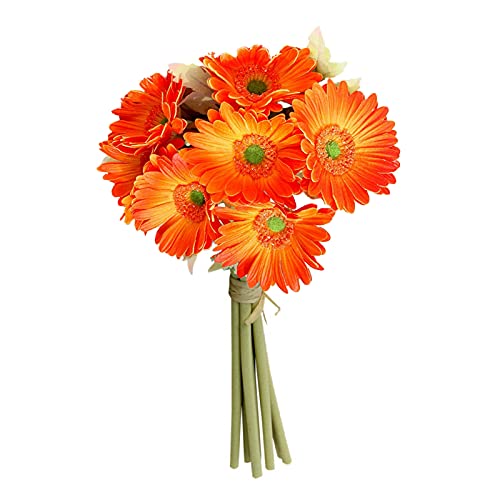 YLSZHY Künstliche Blumen, 7 Stück, künstliche Gerbera, Gänseblümchen mit Stiel, fühlt sich echt an wie Seide, Gänseblümchen, Blumenstrauß für Büro, Zuhause, Hochzeit, Party, Dekoration von YLSZHY