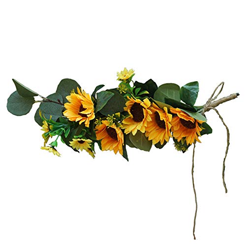 YLSZHY Künstliche Sonnenblumen-Girlande, 39 cm, dekorativ, zum Aufhängen an der Vordertür, Blumenschwag, Hochzeitsbogen, Dekoration, Sonnenblumen, Türkranz für Zuhause, Wand, Tür YLSZHY Künstliche Sonnenblumen-Girlande, 39 cm, dekorativ, zum Aufhängen an der Vordertür, Blumenschwag, Hochzeitsbogen, Dekoration, Sonnenblumen, Türkranz für Zuhause, Wand, Tür von YLSZHY