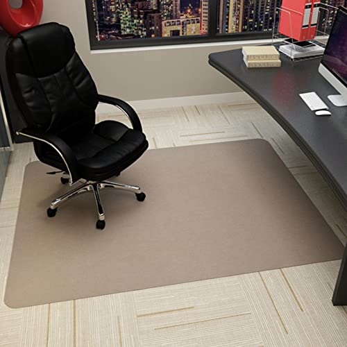 YLWX BüRostuhl Bodenmatte, Kleberfrei Selbstklebende Antirutschmatten, für Wohnzimmer Arbeitszimmer Schreibtisch Drehstuhl FußMatte (Color : Beige) von YLWX