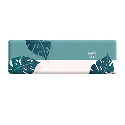 YLWX Kieselgur Saugfähige Abtropfmatte Schmal, Kleiner Bär Muster Waschtisch Seife Spülbeckenmatte, Blume Abtropfmatte Für Spüle Küchentheke Badezimmer (Color : Leaf B) von YLWX