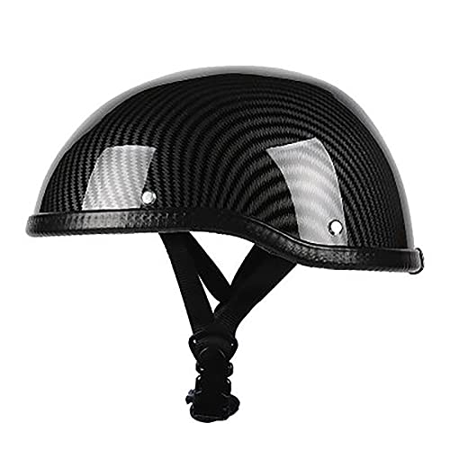 YLXD Retro Halbschale Jet-Helm Motorrad-Helm Brain-Cap Roller-Helm Motorrad-Helm Scooter-Helm Chopper Mofa Roller Helm ECE/DOT Zertifizierung C,55-62cm von YLXD