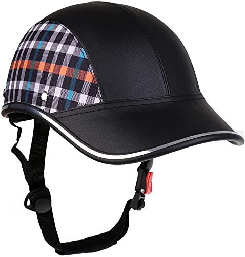 YLXD Retro Motorrad-Helm Halbhelme Brain-Cap Halbschale Jet-Helm Roller-Helm Scooter-Helm Half Helm für Cruiser Chopper Biker Moped DOT/ECE-Zulassung C,55-62CM von YLXD