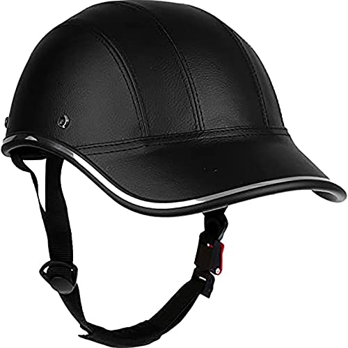 YLXD Retro Motorrad-Helm Halbhelme Brain-Cap Halbschale Jet-Helm Roller-Helm Scooter-Helm Half Helm für Cruiser Chopper Biker Moped DOT/ECE-Zulassung D,55-62CM von YLXD