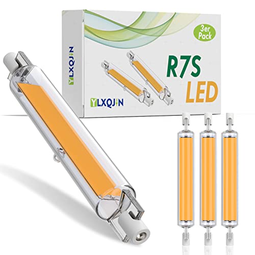YLXQJIN R7S LED 118mm Dimmbar Lampe, 20W LED R7S 118mm Leuchtmittel Birne Glühbirne, R7S LED Bulbs Ersetzt 200W Halogen, AC 220-240V/2000LM (Warm White, 3PCS) von YLXQJIN
