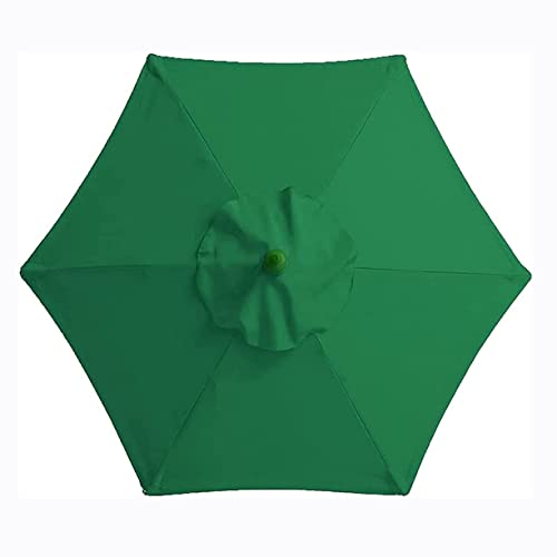 2m/2.7m/3m Sonnenschirm Ersatzbezug,6 Rippen Sonnenschirm Ersatz Baldachin Abdeckung Gartenschirm Stoff Ersetzen Ersatzbespannung(Green,2.7M) von YLZBA
