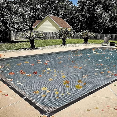 Pool-Laub-Netzabdeckung für In-Und Oberirdische Pools,Rechteckige Laubnetz-Poolabdeckungen Schwimmbad-Schutznetz Pool-Laubnetz-Abdeckung,Auffangen Von Blättern im Winter(2x6m(6.5 * 19.6ft)) von YLZBA
