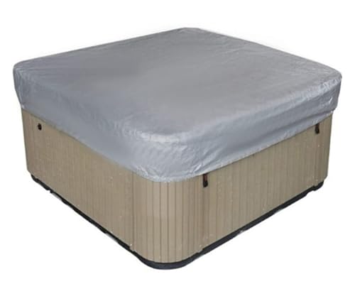 Quadrat Allwetter Garten Whirlpool Abdeckun, Outdoor-SPA-Abdeckungen, UV-beständige Und Whirlpool-Umrandung, Pool-Abdeckungen, Tragbarer Spa-Sicherheitsschutz(Gray,220 * 220 * 30cm) von YLZBA