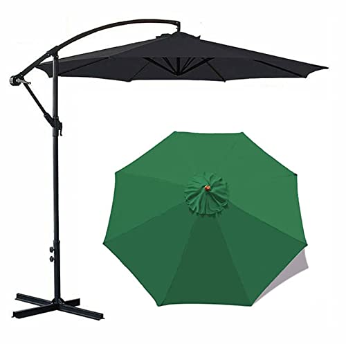 Sonnenschirm Ersatzbezug 8 Streben,Sonnenschirm stoff ersatz 2.7/3 M,Gartenschirm Ersatz-Überdachung Bezug Terrassenschirm Bespannung Stoff Ersatzteil(Green,2.7M/8.9Ft) von YLZBA
