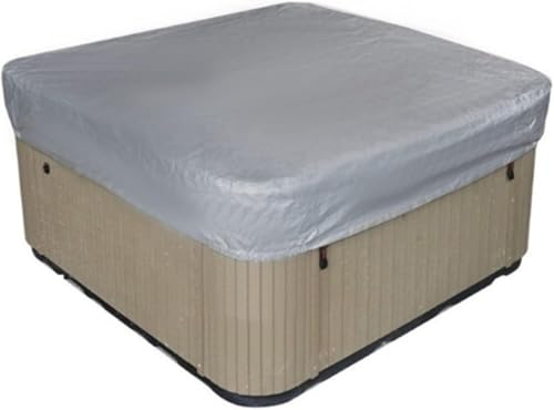 wasserdichte Quadratische Whirlpool-Abdeckung, Faltbare Whirlpool-Ersatzabdeckung Garten Quadrat Abdeckung für den Pool,Schwimmbad Möbel Staubschutz(Gray,215x215x30cm) von YLZBA