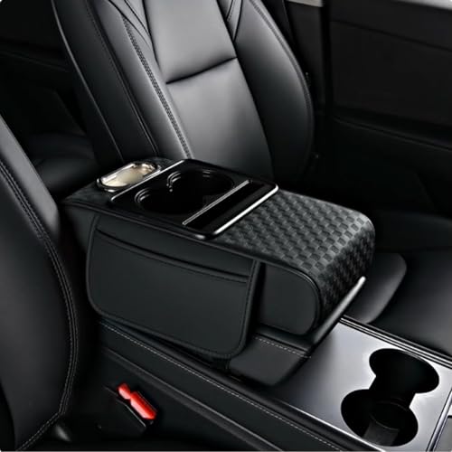YLZFKGLQ Auto Mittelkonsolenpolster, für Mazda CX-60 CX60 2022-2024 Leder Auto Armlehnenkissen Memory Schaumstoff Armlehne Abdeckung Kissen mit Organizer Taschen,C von YLZFKGLQ