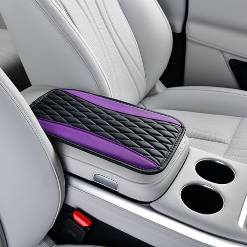 YLZFKGLQ Auto Mittelkonsolenpolster, für Volvo C40 Recharge EV 2022-2024 Leder Auto Armlehnenkissen Memory Schaumstoff Armlehne Abdeckung Kissen mit Organizer Taschen,C von YLZFKGLQ