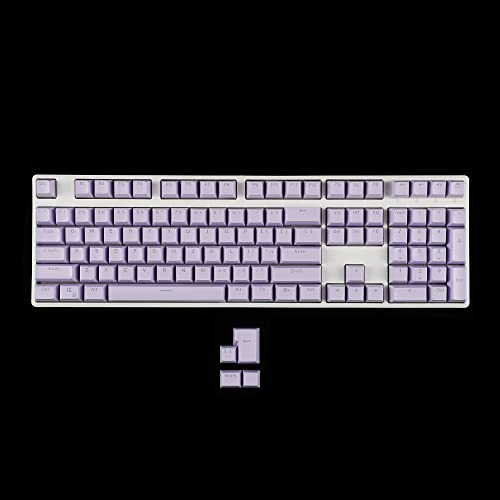 104 Key SA Profile ANSI ISO Double Shot Shine Through PBT Ball Shape Keycaps Suitable for Standard MX 104 87 61 Keyboard (Purple) von YMDK