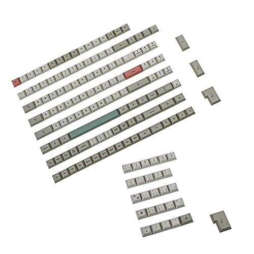 YMDK 61 87 104 96 84 DSA Profil 9009 Dye Sub ANSI ISO AZERTY QWERTZ Spanien UK Französisch Deutsch Italienisch Keyset PBT Tastenkappe für MX Tastatur (Spanien ISO Set) von YMDK