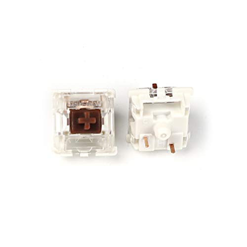 Gateron MX SMD Gateron Switches 3pin SMD LED Underglow Led Compatible for MX Mechanical Keyboard Transparent Cover White Base(SMD Brown68PCS von YMDK