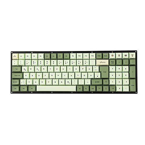 YMDK Matcha Dye Sub ZDA PBT Keycap XDA V2 Deutsch Französisch Spanien ISO Tastenkappen für MX Keyboard 104 87 61 96 KBD75 80 GK64 68 Keychron von YMDK