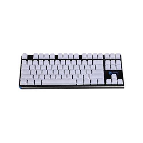 YMDK 1,5 mm ABS 108 87 61 ANSI ISO Blank Milk Fog OEM Profil Shine Through Keycap for RGB MX Mechanical Keyboard GK61 (87 ANSI) (nur Tastenkappe) von YMDK