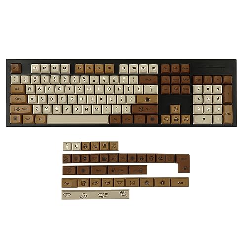 YMDK 138 ZDA Profile XDA v2 Dye Sub PBT Coffee Cat Tastenkappen für 104 TKL 60% 96 84 68 64 MX Switches Tastatur von YMDK