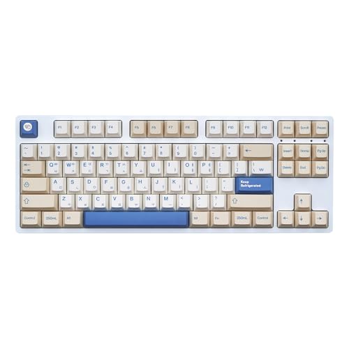 YMDK 146 SOYA Milk Theme Keycaps PBT Cherry Profile Dye Sub Keycap English Korean Japanese for MX Mechanical Keyboards YMDK 146 SOYA Milk Theme Keycaps PBT Cherry Profile Dye Sub Keycap English Korean Japanese for MX Mechanical Keyboards von YMDK