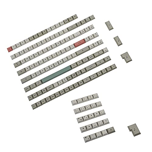 YMDK 61 87 104 96 84 DSA Profil 9009 Dye Sub ANSI ISO AZERTY QWERTZ Spanien UK Französisch Deutsch Italienisch Keyset PBT Tastenkappe für MX Tastatur (Deutsches ISO-Set) von YMDK