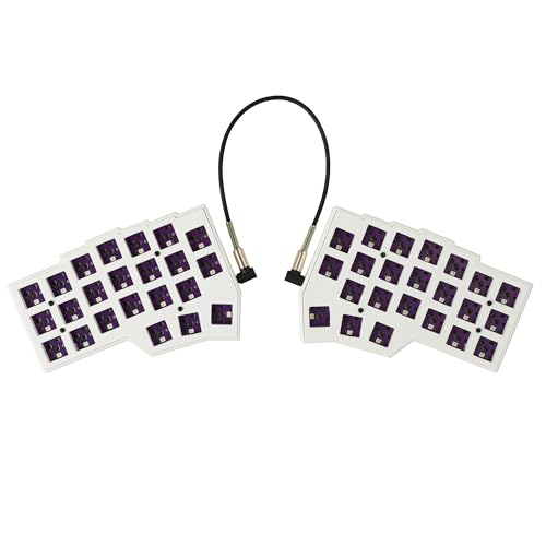 YMDK Corne V4 Split 46 Tasten Ergonomie 40% Layout Hotswappable Mechanische Tastatur 3D Harz RGB QMK Phiole Alle Tasten Programmierbares Mini Independent Gaming Keyboard Kit von YMDK