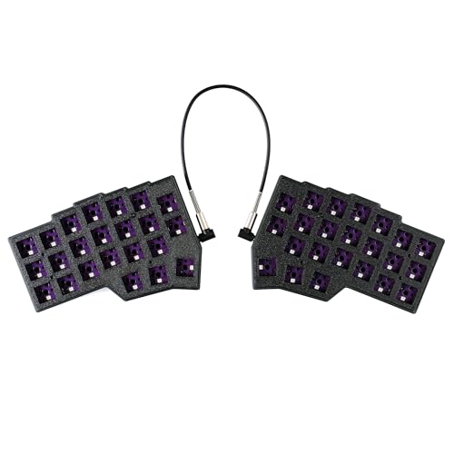 YMDK Corne V4.1 Split 46 Tasten Ergonomie 40% Layout Hotswappable Mechanische Tastatur 3D PLA RGB QMK Phiole Alle Tasten Programmierbares Mini Independent Gaming Keyboard Kit von YMDK