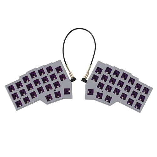 YMDK Corne V4.1 Split 46 Tasten Ergonomie 40% Layout Hotswappable Mechanische Tastatur 3D PLA RGB QMK Phiole Alle Tasten Programmierbares Mini Independent Gaming Keyboard Kit von YMDK