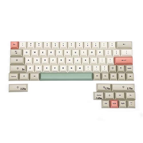 YMDK DSA Profile 9009 Dye Sub 61 64 68 ANSI Keycap Thick PBT Keycap Set for MX Mechanical Keyboard GH60 XD64 GK64 Tada68 (nur Keycap) von YMDK