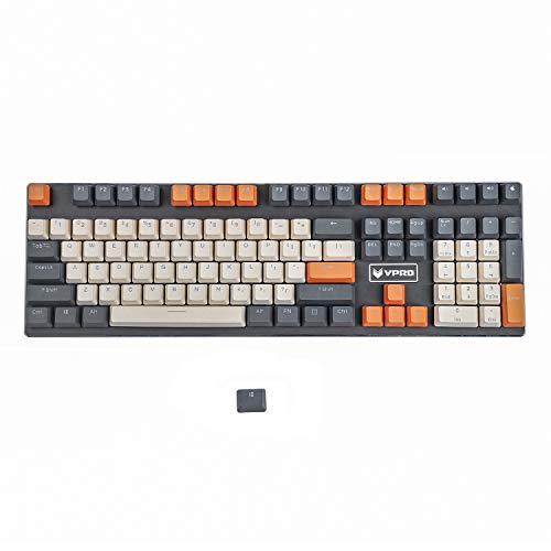 YMDK Double Shot 108 Dyed PBT Shine Through OEM Profile Rainbow Carbon Sunset Tastenkappe für MX Switches Mechanische Tastatur (nur Tastaturkappe) (Carbon) von YMDK