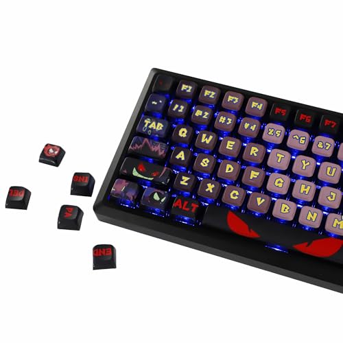 YMDK Evil Briketts B Theme Keycap PBT + PC Top Print Side-lit Shine Through MDA Profile125 Keys Dye Sub Cool Custom Keycaps for MX Mechanical Keyboard YMDK Evil Briketts B Theme Keycap PBT + PC Top Print Side-lit Shine Through MDA Profile125 Keys Dye Sub Cool Custom Keycaps for MX Mechanical Keyboard von YMDK