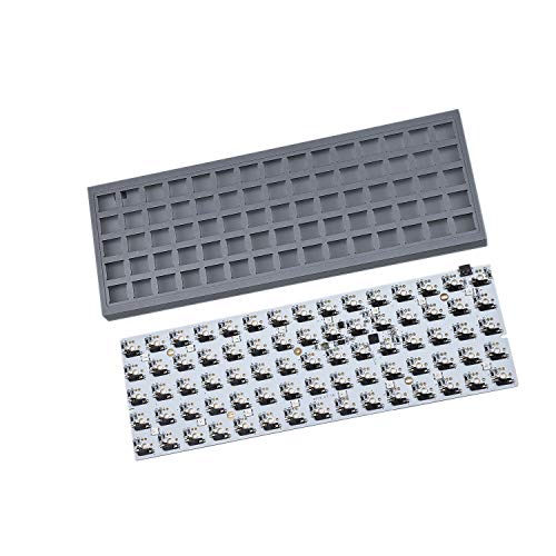 YMDK Idobao x ID75 75 Tasten Ortholineares Layout VIA Gehäuse aus eloxiertem Aluminium Hot-Swap-fähig Hot Swap Typ C PCB Mechanische Tastatur Kit (Grau) von YMDK