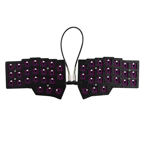 YMDK Low Profile Split Chocolate Keyboard Corne V4.1 Ergonomische 46 Tasten Hotswappable 40% Layout 3D Print Case PLA RGB Phiole Keyboard Kit von YMDK