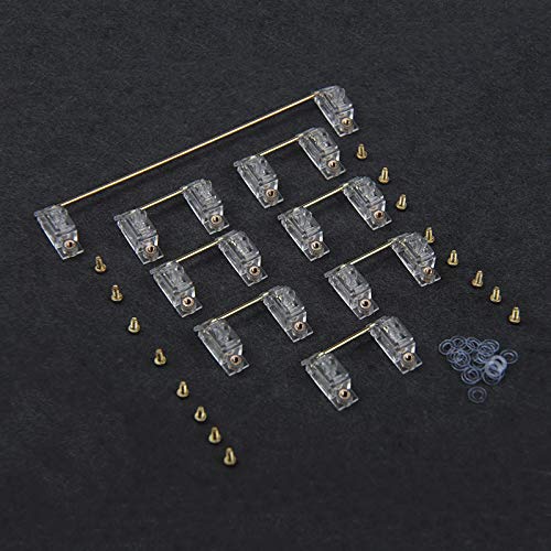 YMDK PCB montierte Schraube in klar Gold Draht Satelliten-Achse 6.25u 2u für mechanische Tastatur-Modifikator-Tasten (625u 96 104) von YMDK