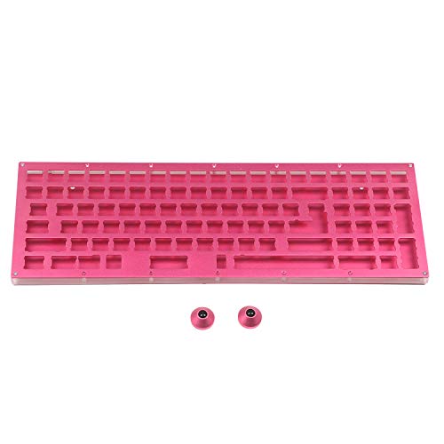 YMDK vollständig programmierbare 96 CNC-Sanwich-Gehäuse-Platte, Acrylrahmen, PCB-Stabilisatoren, unterstützt ANSI ISO DIY Kit für YMD96 Rose Top Base QMK C Gold Pad PCB von YMDK