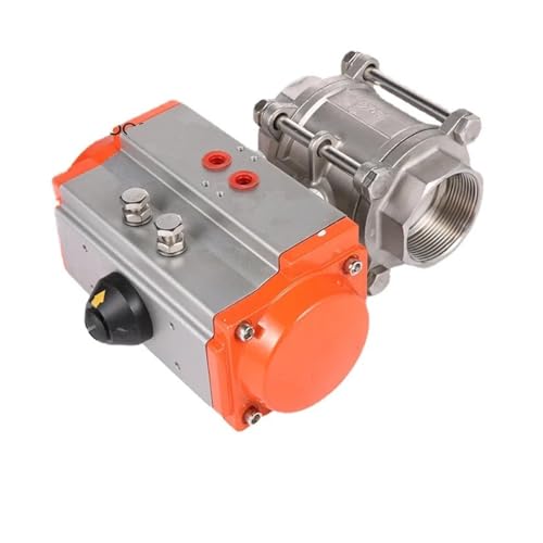 1,2 Zoll dreiteiliger pneumatischer Kugelhahn mit hoher Plattform 304, doppelt/einfachwirkender Zylinder(Double Acting) von YMFYPRDV