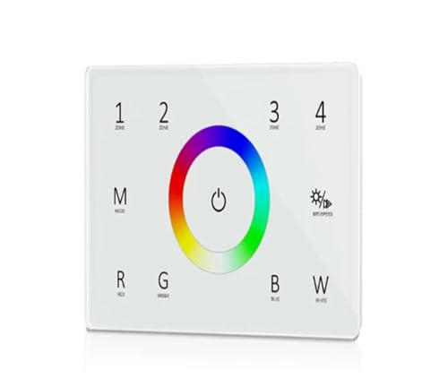 110-240VAC Eingang T11(IT) 4 Zonen dimmbares Glas-Touchpanel Master T12 CCT / T13 RGB / T14 RGBW DMX512 2,4G AC Controller(T14 IT White) von YMFYPRDV