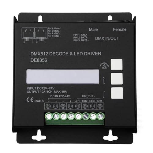 12V 24V 4ch RGBW DMX Decoder DMX512 Controller for Movie Makers PN DE8356 von YMFYPRDV