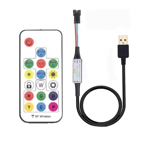 14KEY 17KEY 21KEY Vollfarb-Pixel-Controller DC5V USB RGB IC-Controller 1024 Chip geeignet for WS2811 WS2812 6812 1903 LED-Lichtleiste(2P) von YMFYPRDV