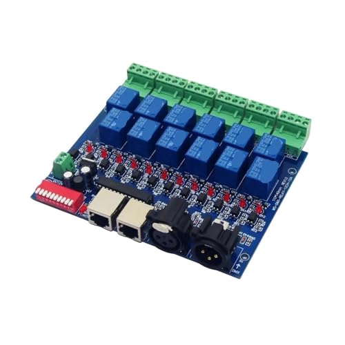 1PCS 12-Wege-Relaisschalter 12CH-Schalter DMX512-Controller-Relaisausgang WS-DMX-RELAY-12CH-10A DMX512-Relaissteuerung, (maximal 10A) von YMFYPRDV